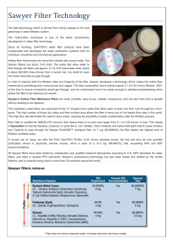 Sawyer Filter Technology