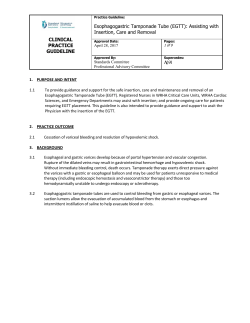 Esophagogastric Tamponade Tube (EGTT)