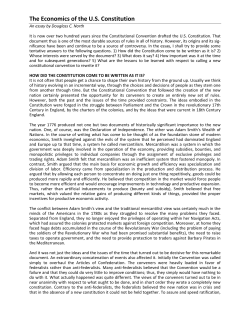 The Economics of the US Constitution
