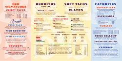SOFT TACOS PLATES BURRITOS OUR SIGNATURES FAVORITES