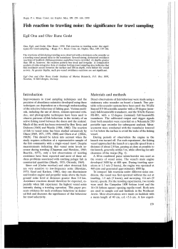 Fish reaction to trawling noise: the significance for
