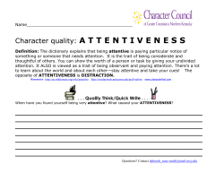 Character quality: ATTENTIVENESS - Character Council of Cincinnati