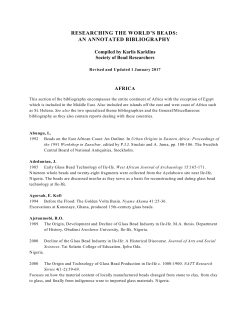 Africa - Society of Bead Researchers