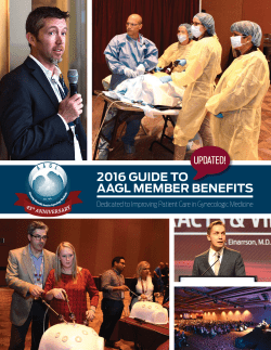 2016 GUIDE TO AAGL MEMBER BENEFITS