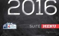 Suite menu - Pepsi Center
