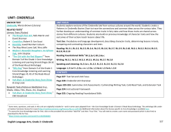 UNIT: CINDERELLA - louisianabelieves.com