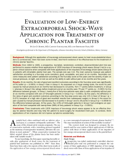 Evaluation of Low-Energy Extracorporeal Shock