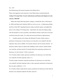 Coding US Foreign Policy Toward Authoritarian and Democratic