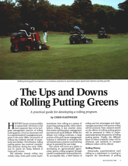 of Rolling Putting Greens - USGA Green Section Record