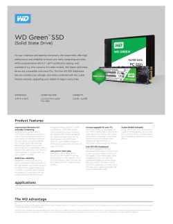 WD Green SSD Spec Sheet