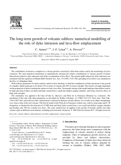 The long-term growth of volcanic edifices