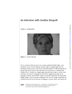 An Interview with Caroline Bergvall