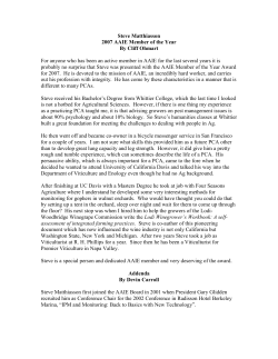 Steve Matthiasson, AAIE Member of the Year: