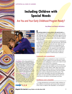Including Children with Special Needs