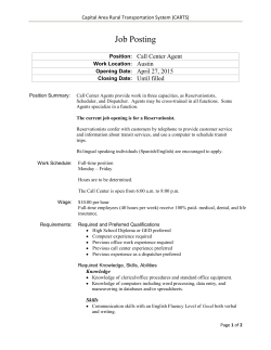 Job Posting - Capital Area Rural Transportation System