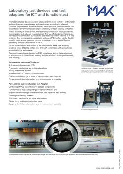 Laboratory test devices and test adapters for ICT and function test