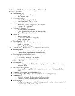 Articles of Confederation First American gov.