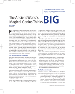 The Ancient World`s Magical Genius Thinks BIG - VT Math
