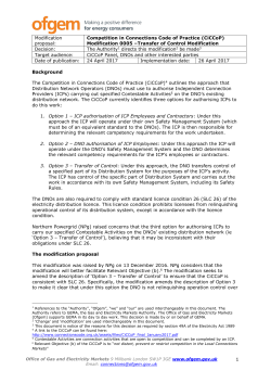 Ofgem Decision