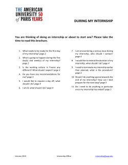 DURING MY INTERNSHIP