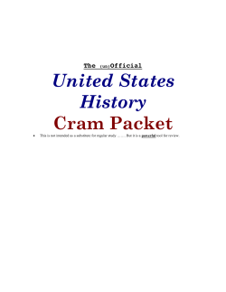 United States History Cram Packet