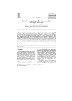 Oxidation of a polycrystalline titanium surface by oxygen and water