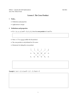 5. The cross product