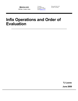 Infix Operations and Order of Evaluation