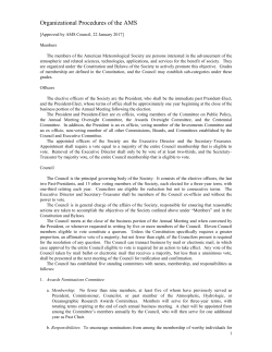 Organizational Procedures - American Meteorological Society