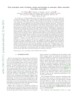 First principles study of helium, carbon and nitrogen in austenite