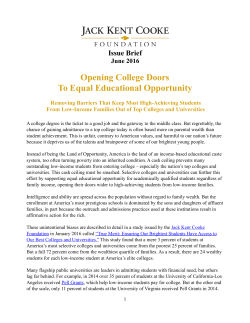 Issue Brief - Jack Kent Cooke Foundation