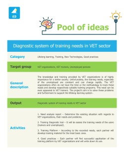 2. Diagnostic system of training needs in VET sector