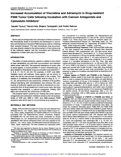 Increased Accumulation of Vincristine and