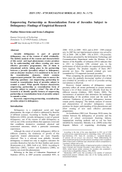 Empowering Partnership as Resocialization Form of