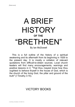 A Brief History of the Brethren