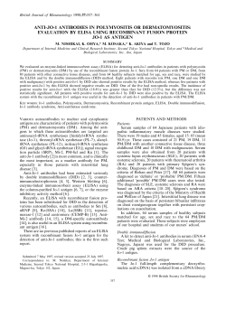 ANTI-JO-1 ANTIBODIES IN POLYMYOSITIS OR