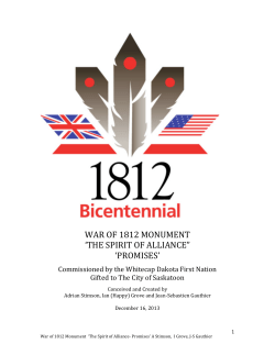 War of 1812 Monument - Meewasin Valley Authority