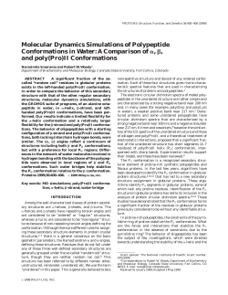 Molecular Dynamics Simulations of Polypeptide Conformations in