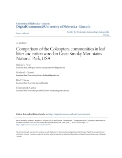 Comparison of the Coleoptera communities in leaf litter and rotten