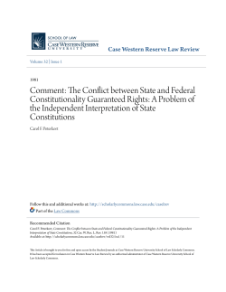 Comment: The Conflict between State and Federal Constitutionality