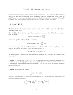 Math 126 Homework hints