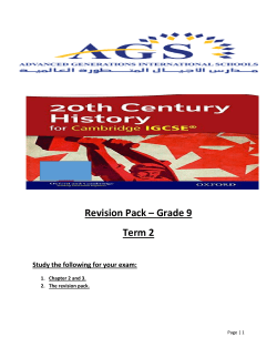 grade 9 revision pack history