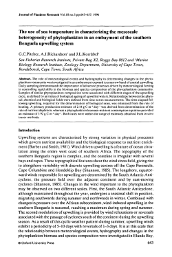 The use of sea temperature in characterizing the