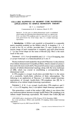 CELL-LIKE MAPPINGS OF HILBERT CUBE