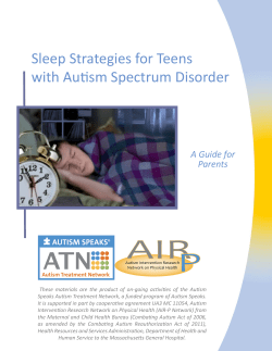 Sleep Strategies for Teens with Autism Spectrum Disorder