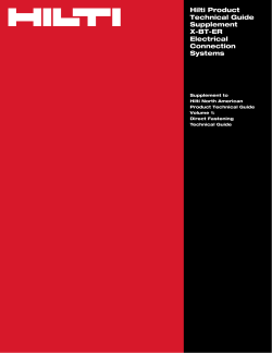 Hilti Product Technical Guide Supplement X-BT