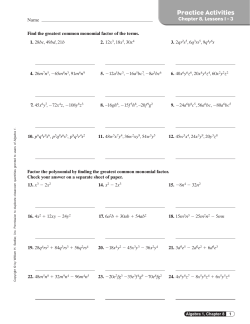 Practice Activities - St. Mary