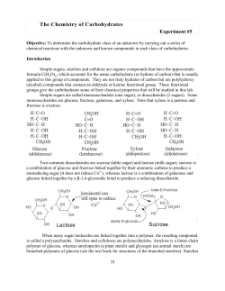 The Chemistry of Carbohydrates
