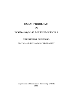 exam problems in econ4140/4145 mathematics 3