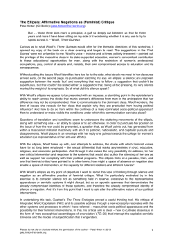 The Ellipsis: Affirmative Negations as (Feminist) Critique